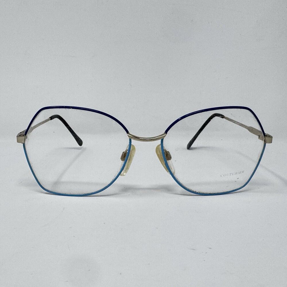 Couturier By Classic Candy Blue Vintage Eyeglass Frames Italy 135mm New